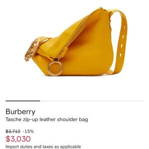 Burberry Tasche zip-up leather shoulder bag